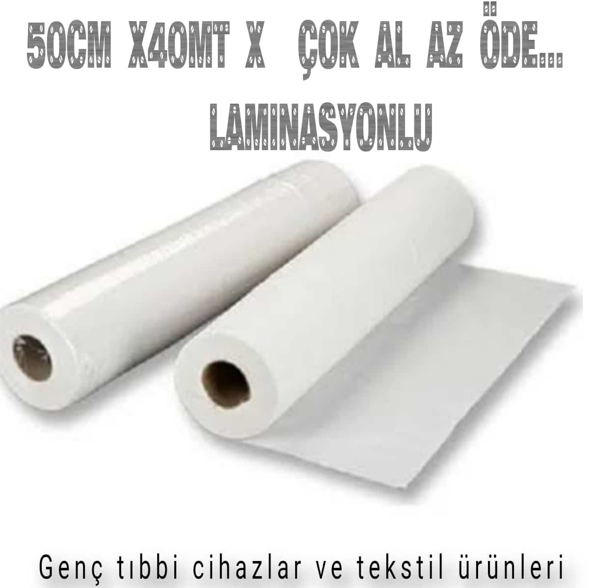 Laminasyonlu Tek Kullanımlık Muayene Masa Sedye Örtüsü - Sıvı Geçirmez - 1 Koli ( 20 ADET )