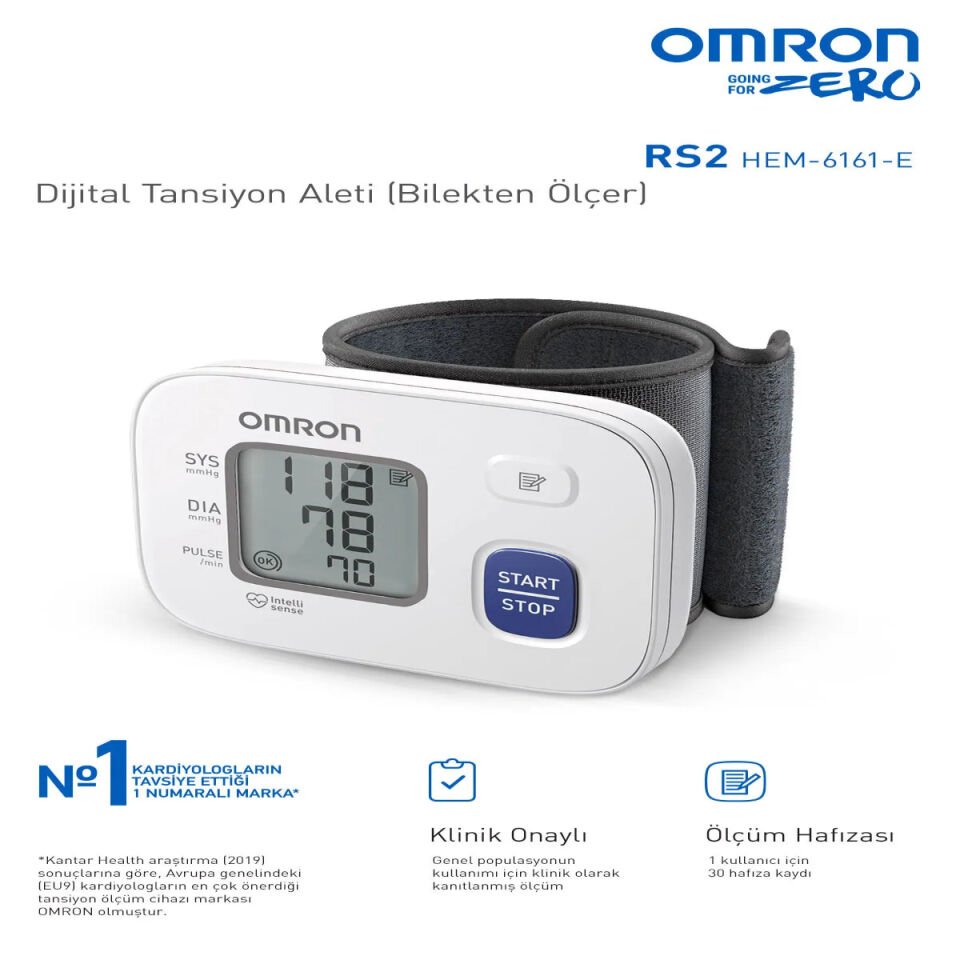 Omron RS2 Bilekten Ölçer Tansiyon Aleti