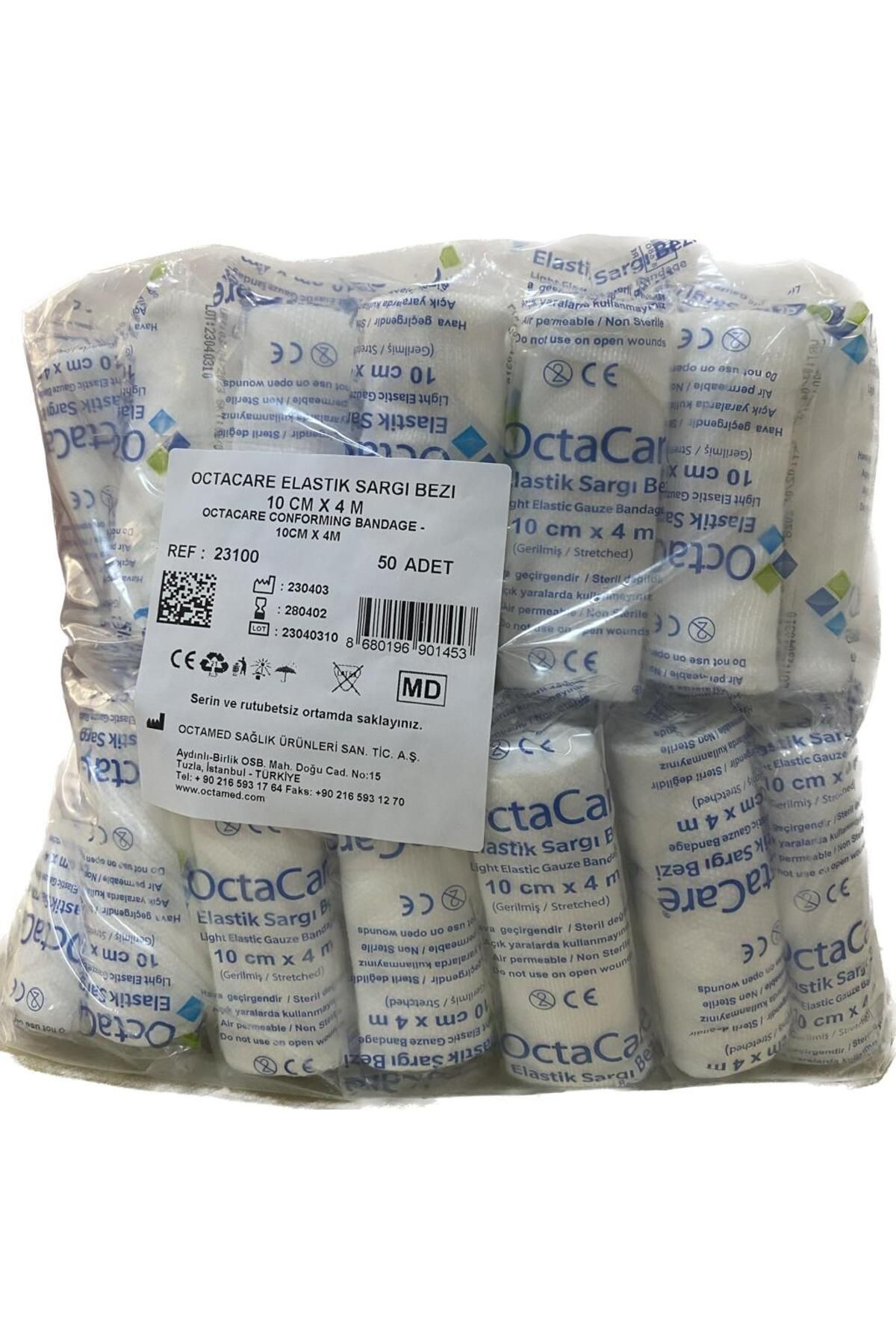 Octamed Octacare Elastik Hidrofil Sargı Bezi 10cm X 4m 50'li Paket