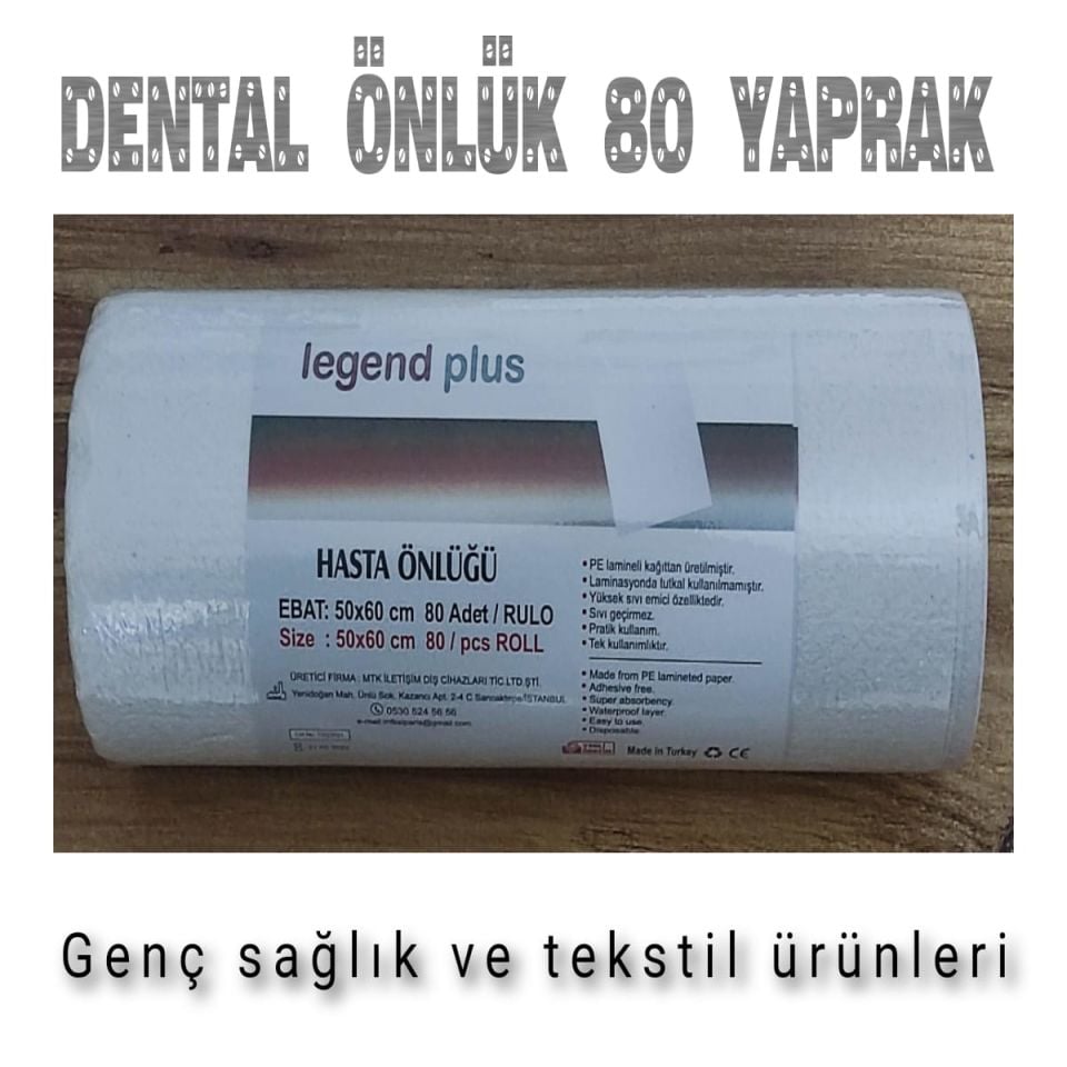 Dental ,Dişçi Hasta Önlüğü( 50x60cm 80’Lİ ) 6-RULO