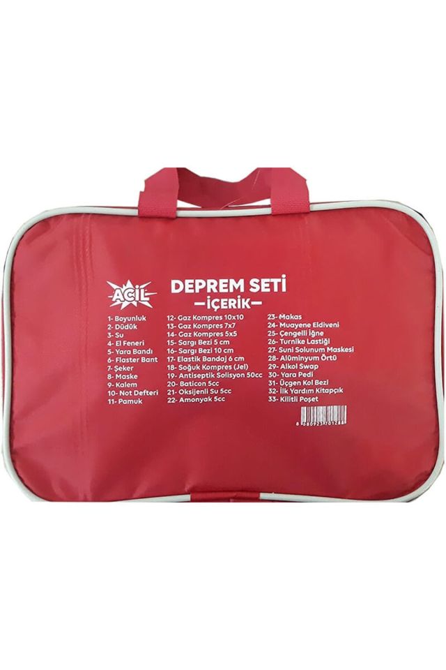 Deprem Çantası ,Acil Durum Seti (33 Parça)