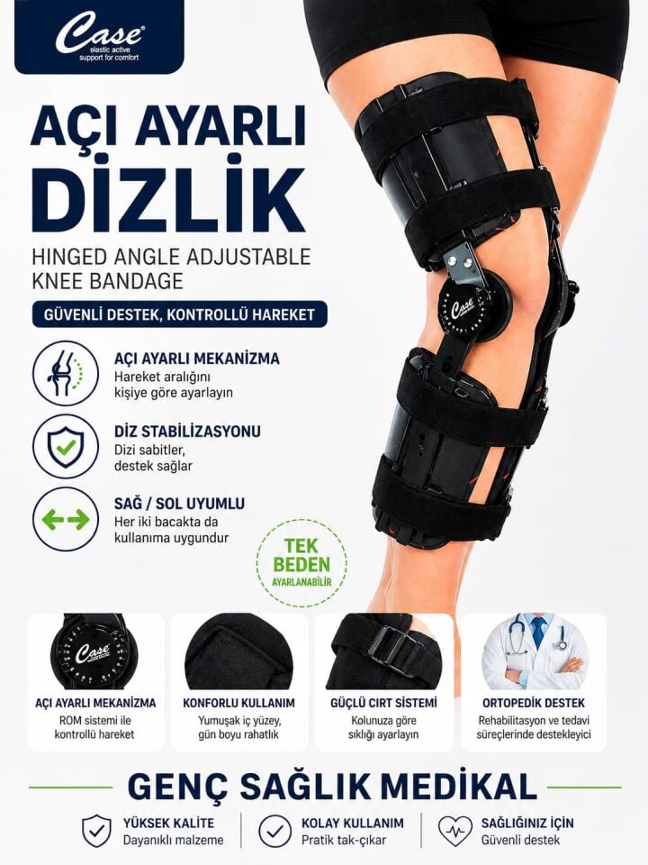Açı Ayarlı Dizlik | Derece Ayarlı Diz Ortezi | Ortopedik Diz Destekleyici