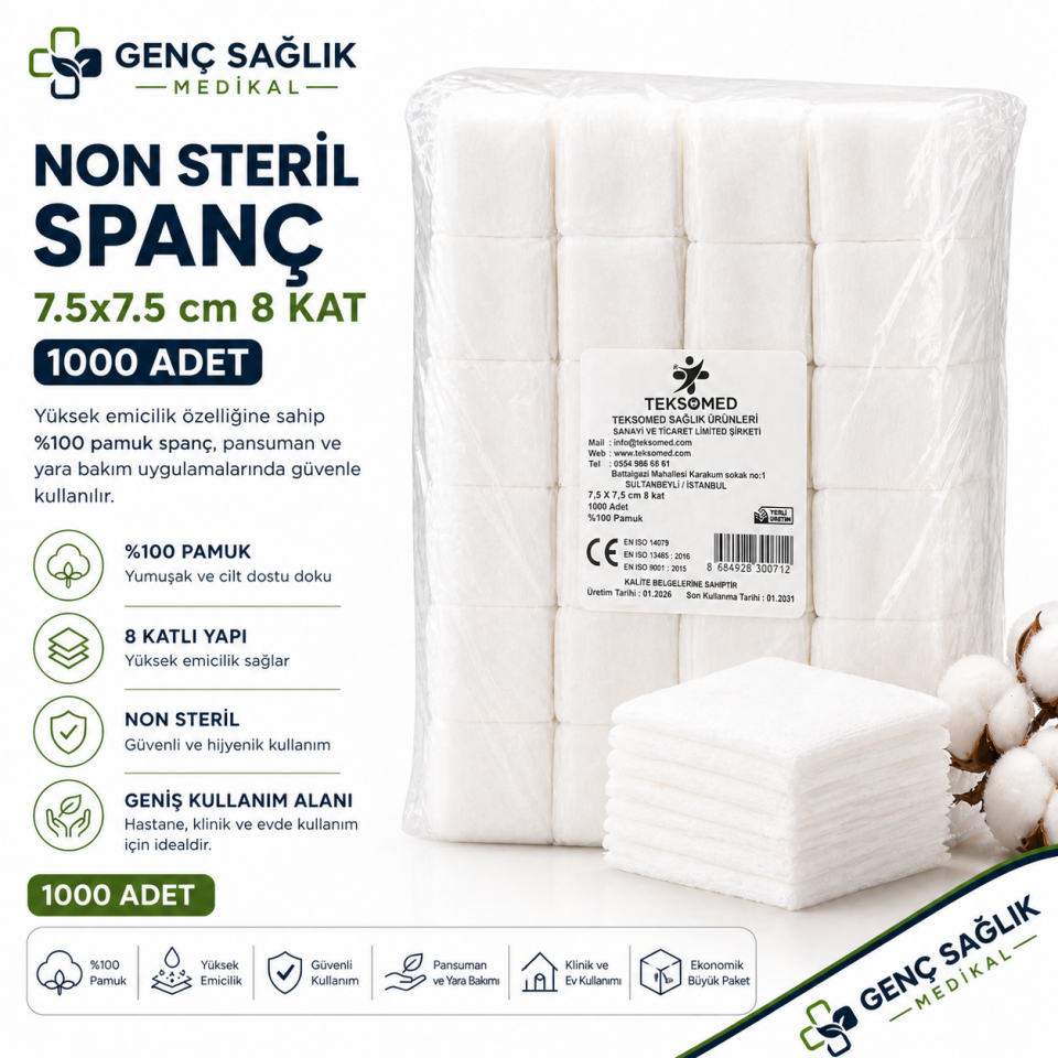 7,5x7,5 cm Spanç 8 Kat – 1000’li Ekonomik Paket