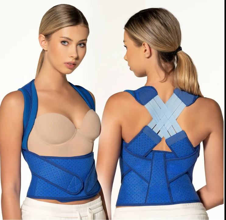 Wicromed Dik Duruş Korsesi Neopren Delikli Mavi (Posture-Steep)