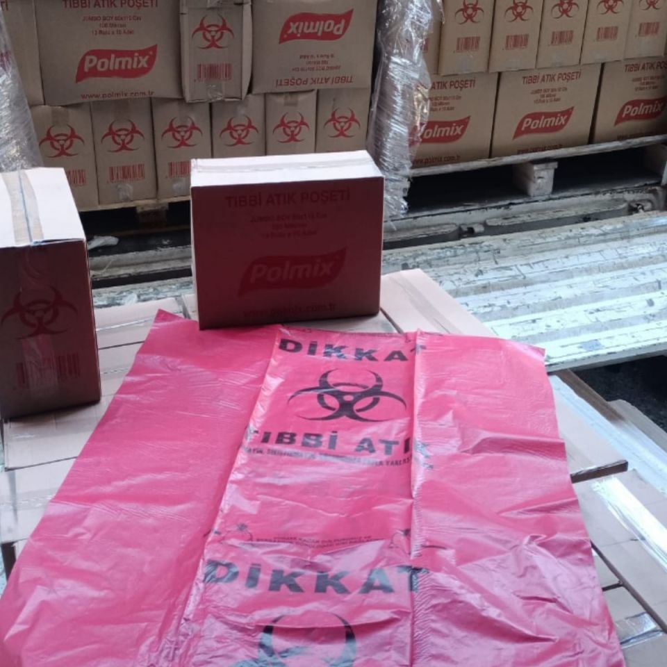 Tıbbi Atık Poşeti 80X110 CM (10'RULO)