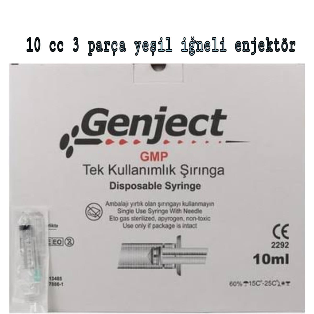 Genject Enjektör Yeşil 10cc 21g 3 parça