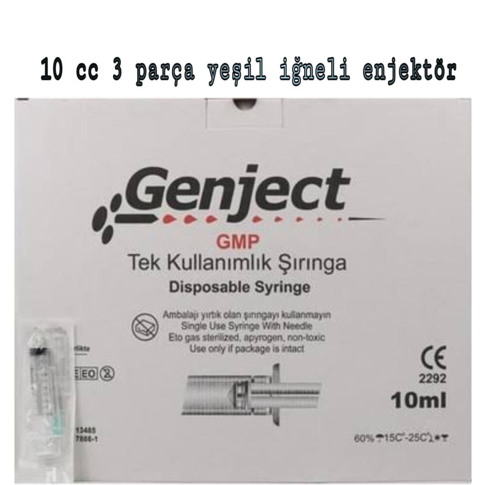 Genject Enjektör Yeşil 10cc 21g 3 parça