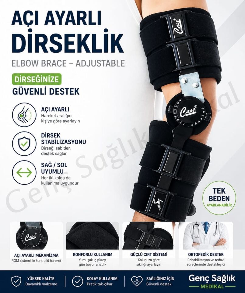 CASE Açı Ayarlı Dirseklik (Hinged Elbow Brace – Dirsek Ortezi)
