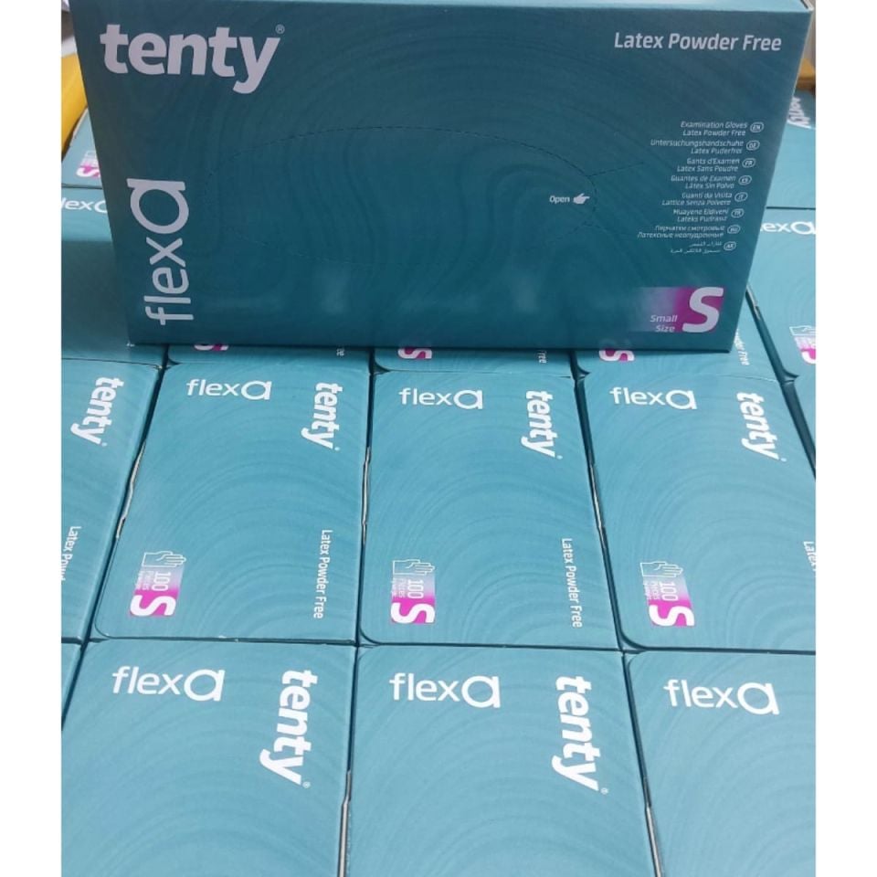 Tenty Lateks Eldiven Pudrasız S Beden( 100 lü paket)