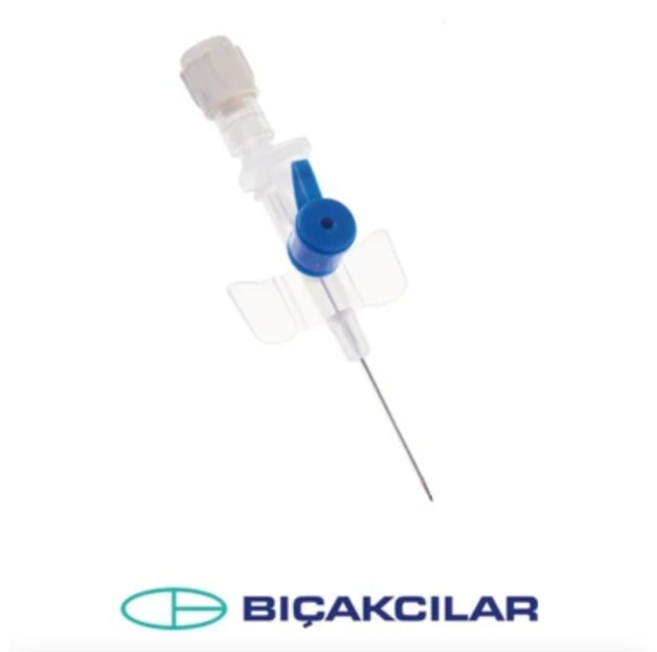 Bıçakçılar I.V Kanül (Anjiokat - Branül - Intraket) MAVİ 22G