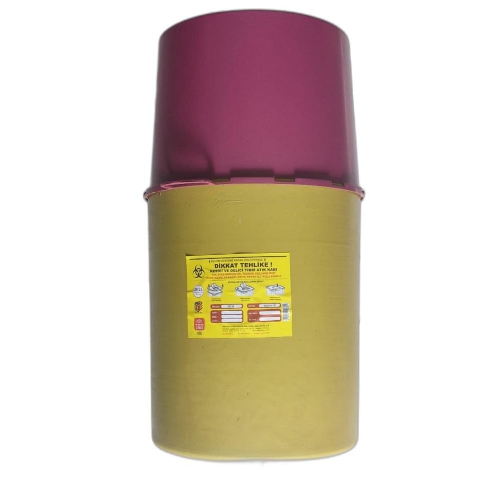 SHARP BOX 30 Lt. Kesici ve Delici Tıbbi Enfekte Atık Kutusu