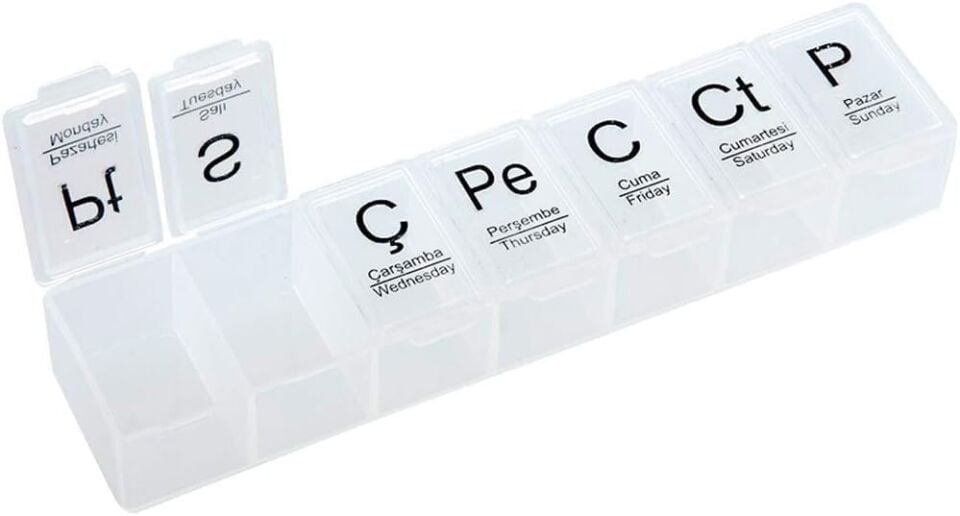 Haftalık İlaç Kutusu (7 Günlük Tablet Organizer)