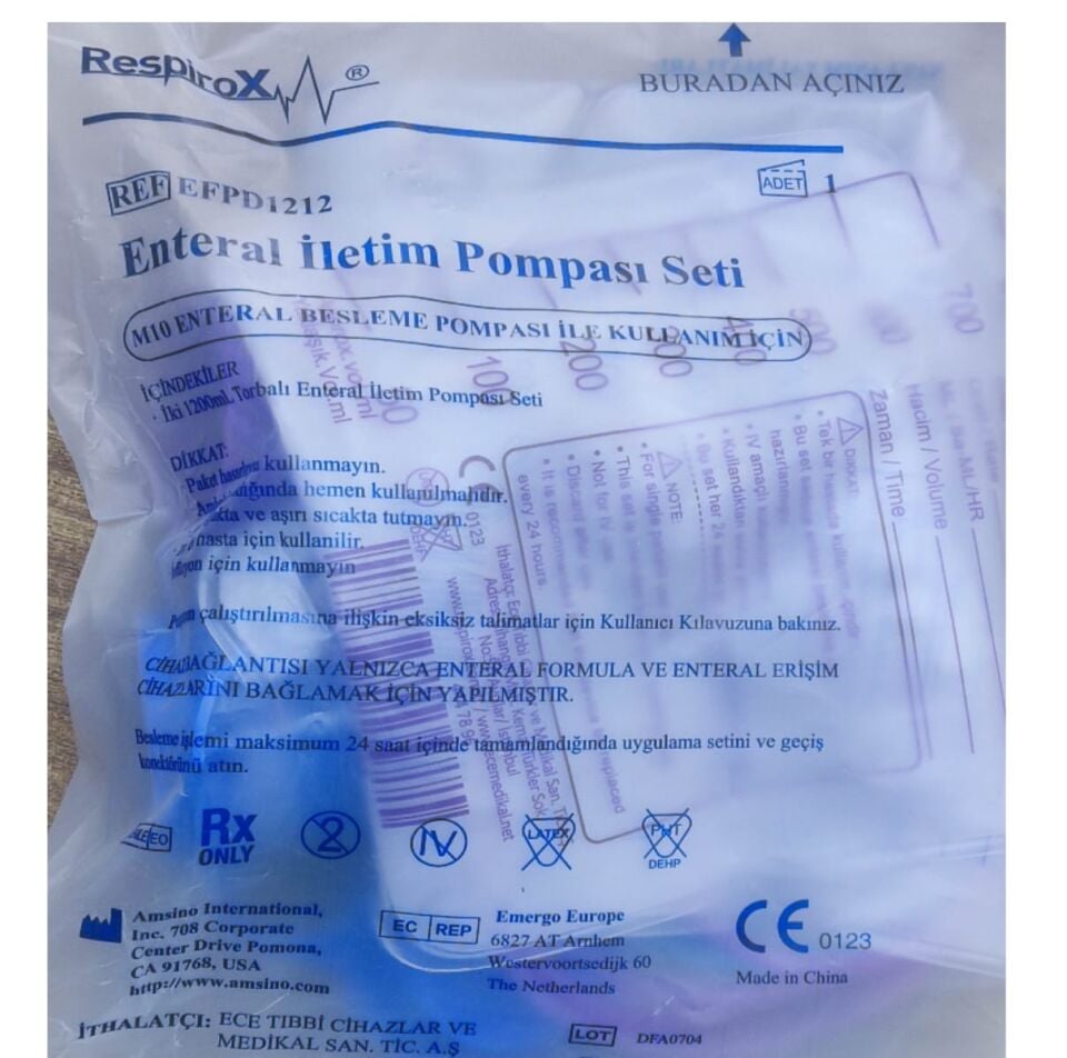 Respirox Enteral Mama Torbası Çiftli