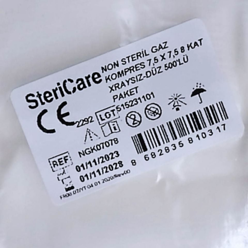 Spanç 7,5x7,5cm 8 Kat Non Steril Spanç (500'lü-PAKET)