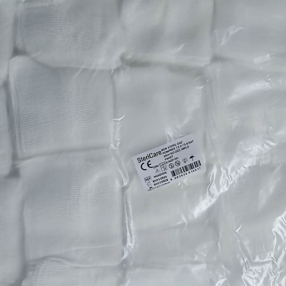 Spanç 7,5x7,5cm 8 Kat Non Steril Spanç (500'lü-PAKET)