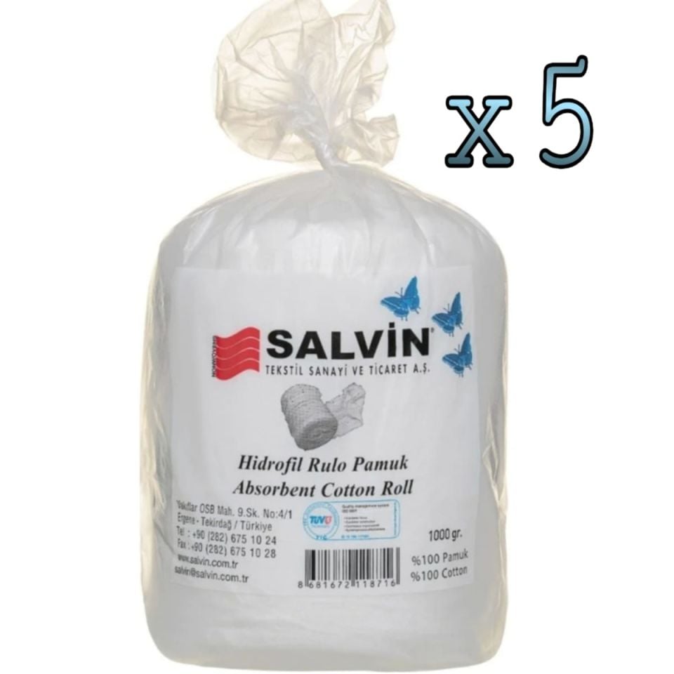 Hidrofil Rulo Pamuk 1 Kg (1000gr 5-Adet)