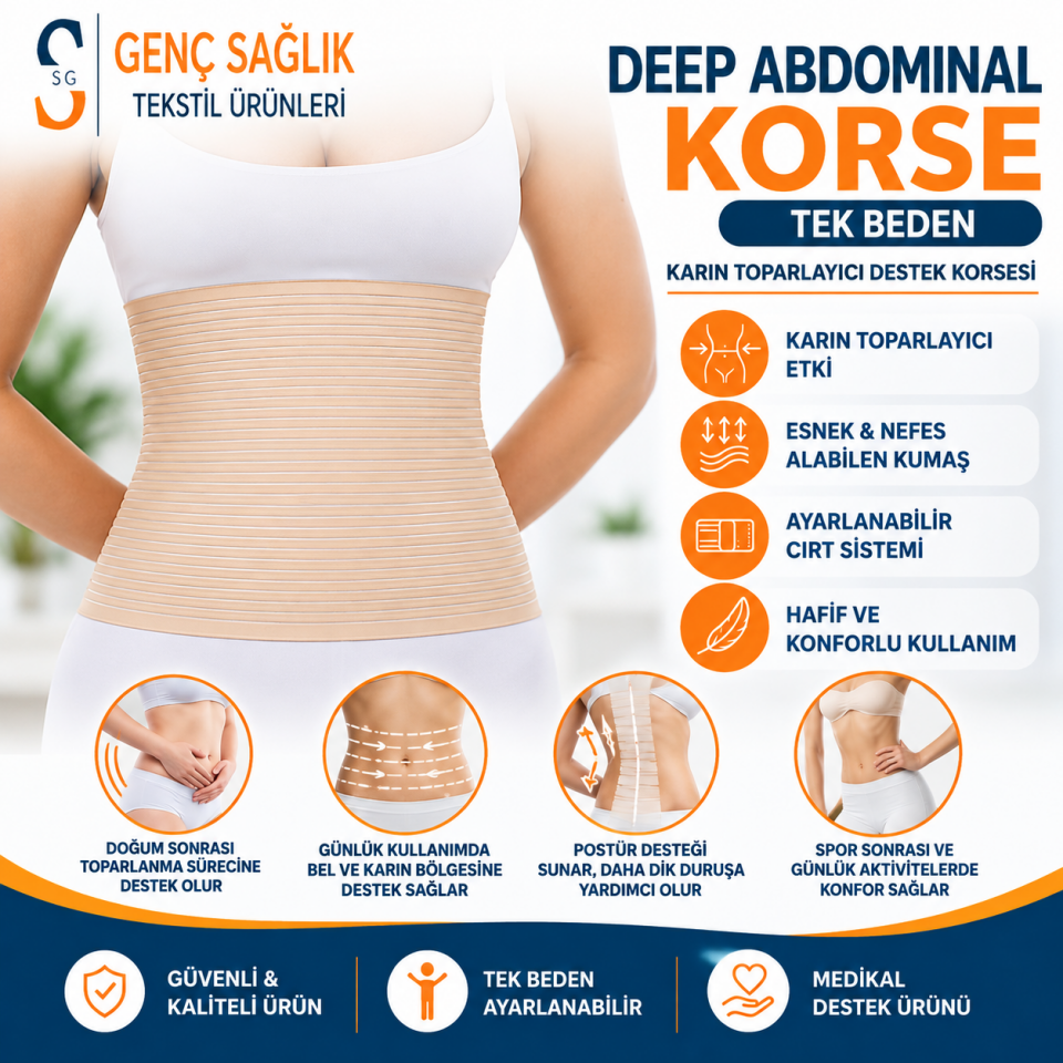 Deep Abdominal Korse Tek Beden Ayarlanabilir