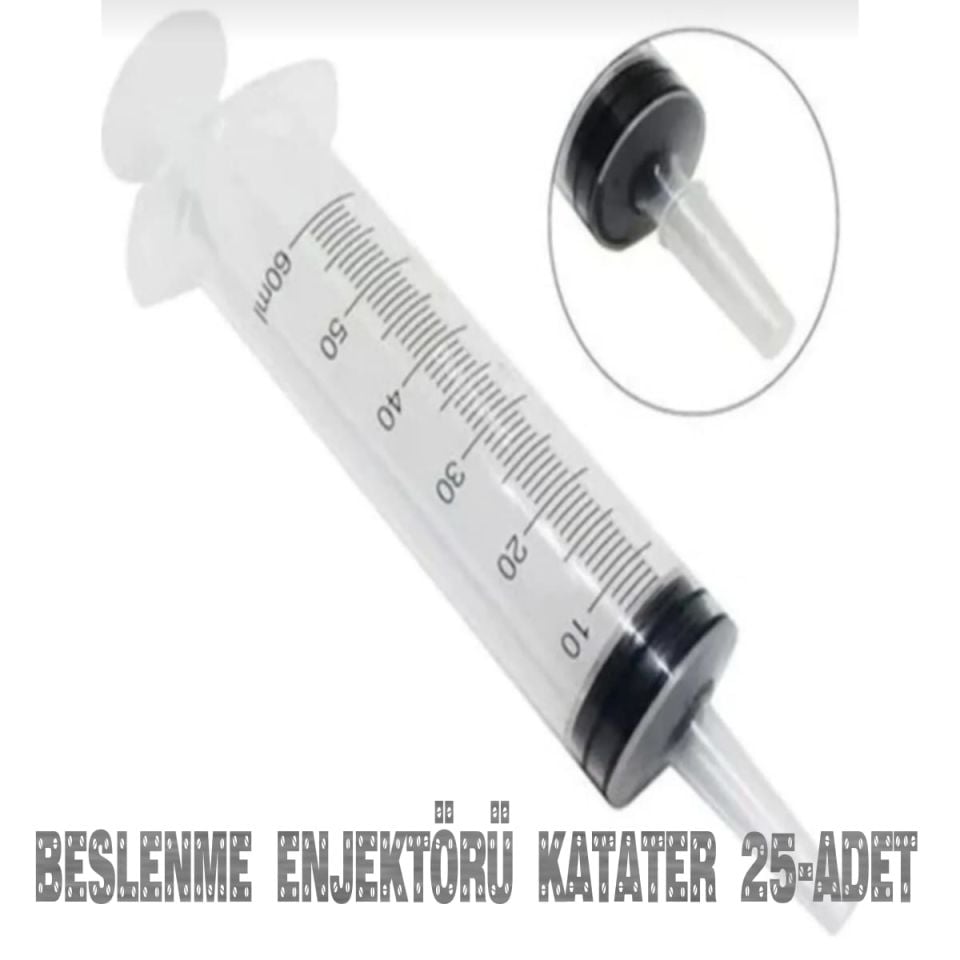 Beslenme Enjektörü,Katater,Gavaj,Çam Uçlu (50 ml-25 Adet)