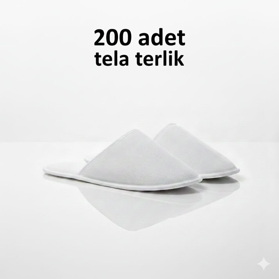 Otel ve Hastane Terliği Tek Kulanımlık Tela Terlik (200 -Adet)