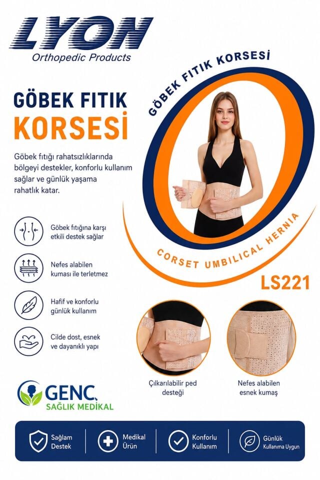 Göbek Fıtığı Korsesi Standart (Mide) LS-221