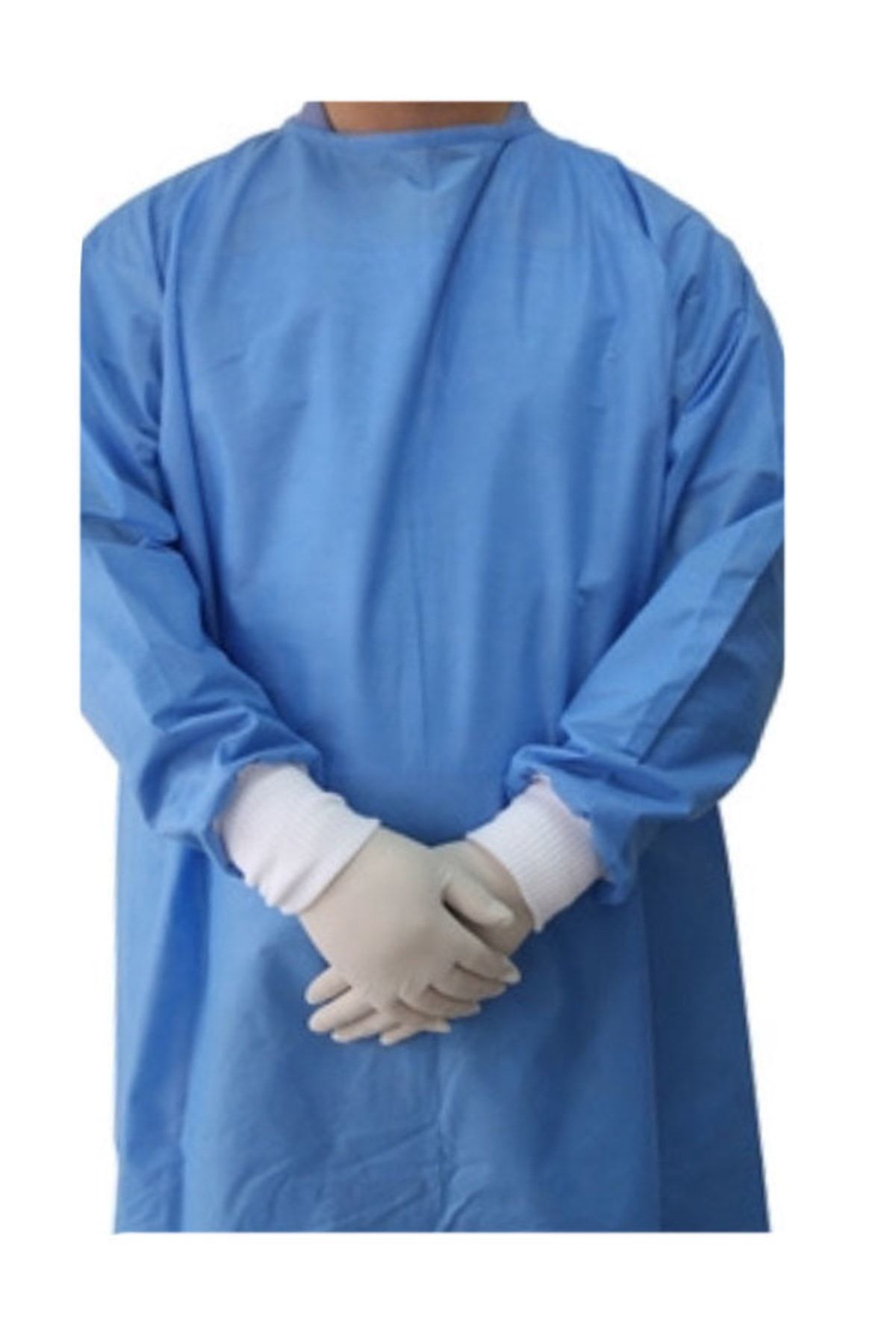 Sms mavi Uzunkol Önlük ribanalı 40 gr(BOX ÖNLÜĞÜ)