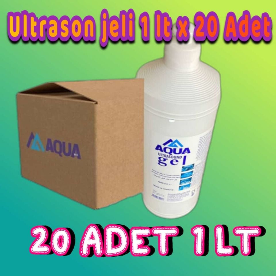 Aqua Ultrason Jeli 1 Lt (Ekg Tens Epilasyon Jeli) 20 Adet