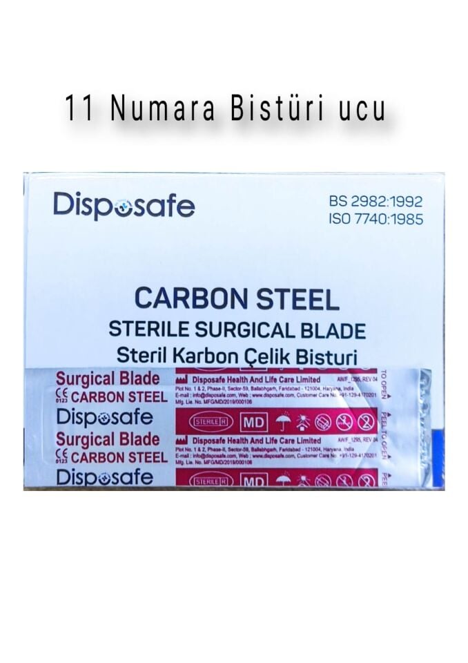 Karbon Çelik Cerrahi Bisturi Ucu No:11 GALENA