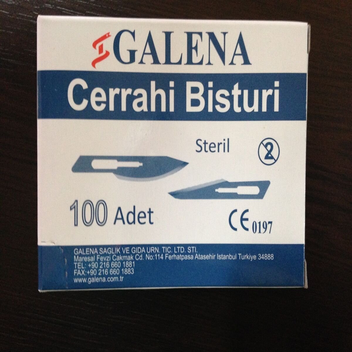Karbon Çelik Cerrahi Bisturi Ucu No:11 GALENA