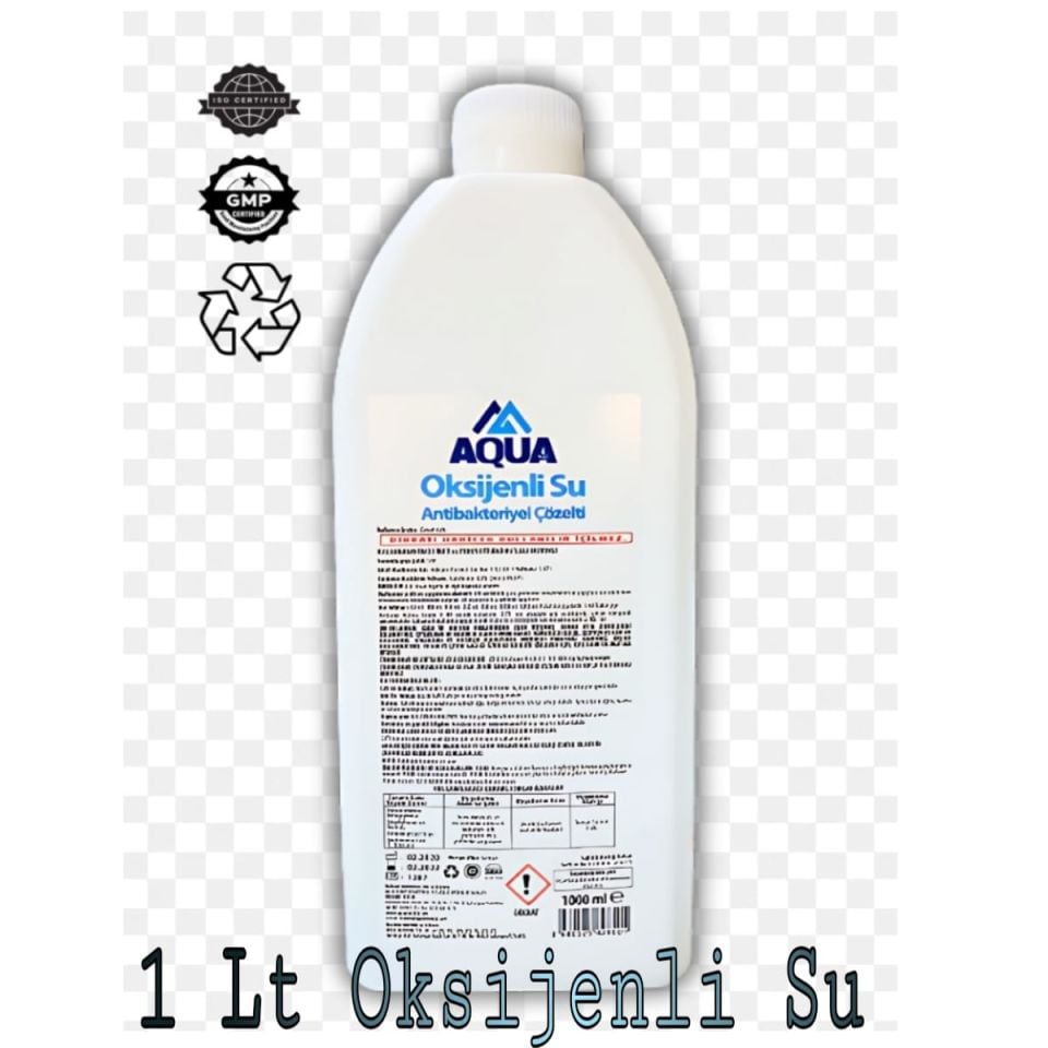 Aqua Oksijenli Su 1 Lt | Hidrojen Peroksit Çözeltisi