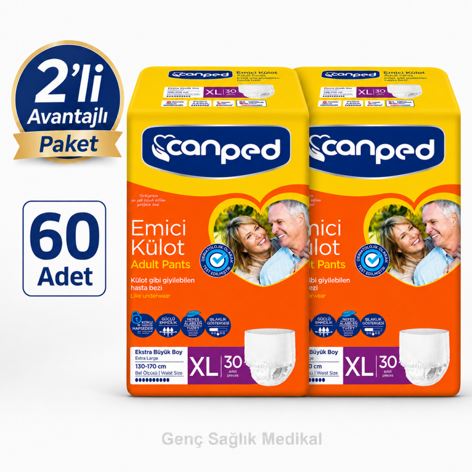 Canped Emici Külot Hasta Bezi 60'LI Paket