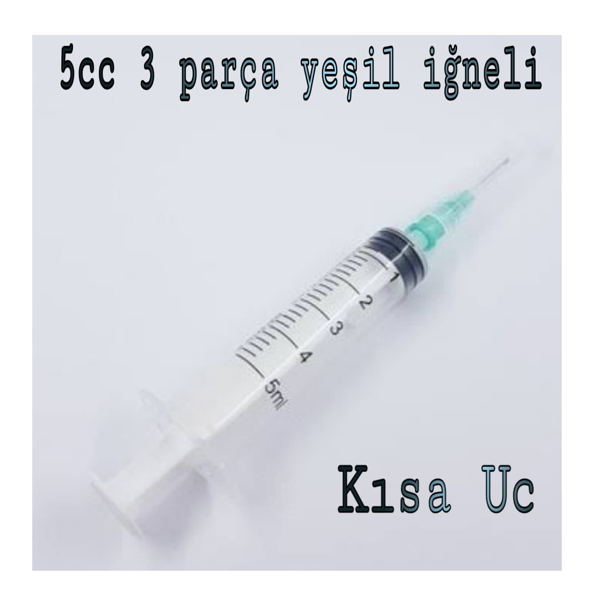 5 Cc Enjektör contalı 3 Parça Yeşil Kısa Uç (250-Adet) 750-ADET