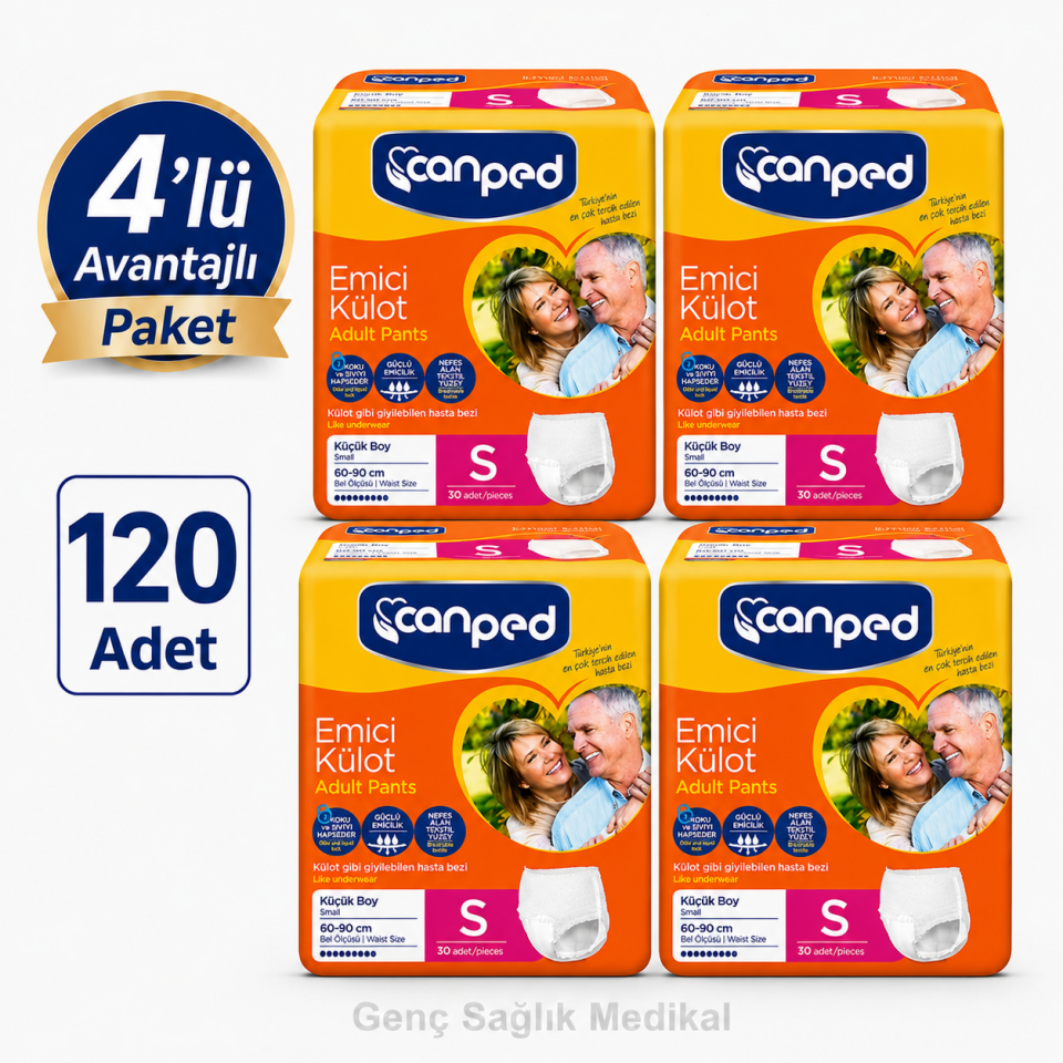 Canped Emici Külot Hasta Bezi 120'Li Paket