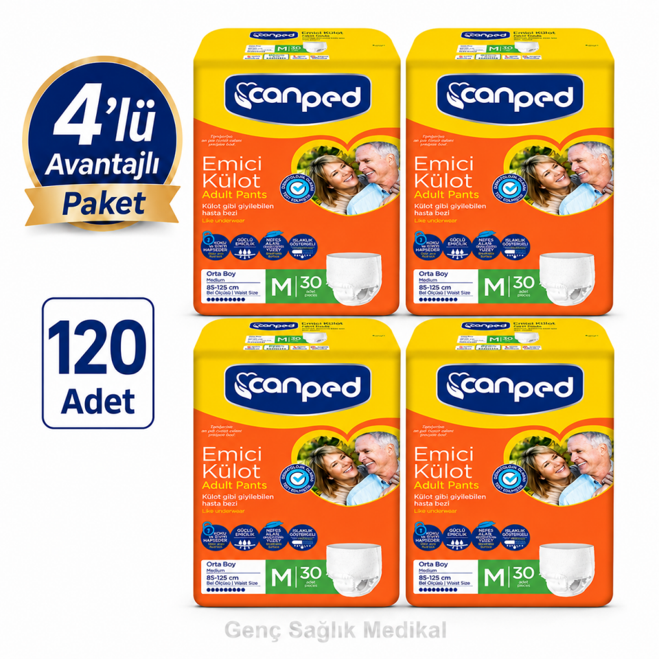 Canped Emici Külot Hasta Bezi 120'Li Paket