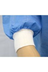 Tek Kulanımlık Sms Mavi Uzunkol Ribanalı Önlük(50 Adet)