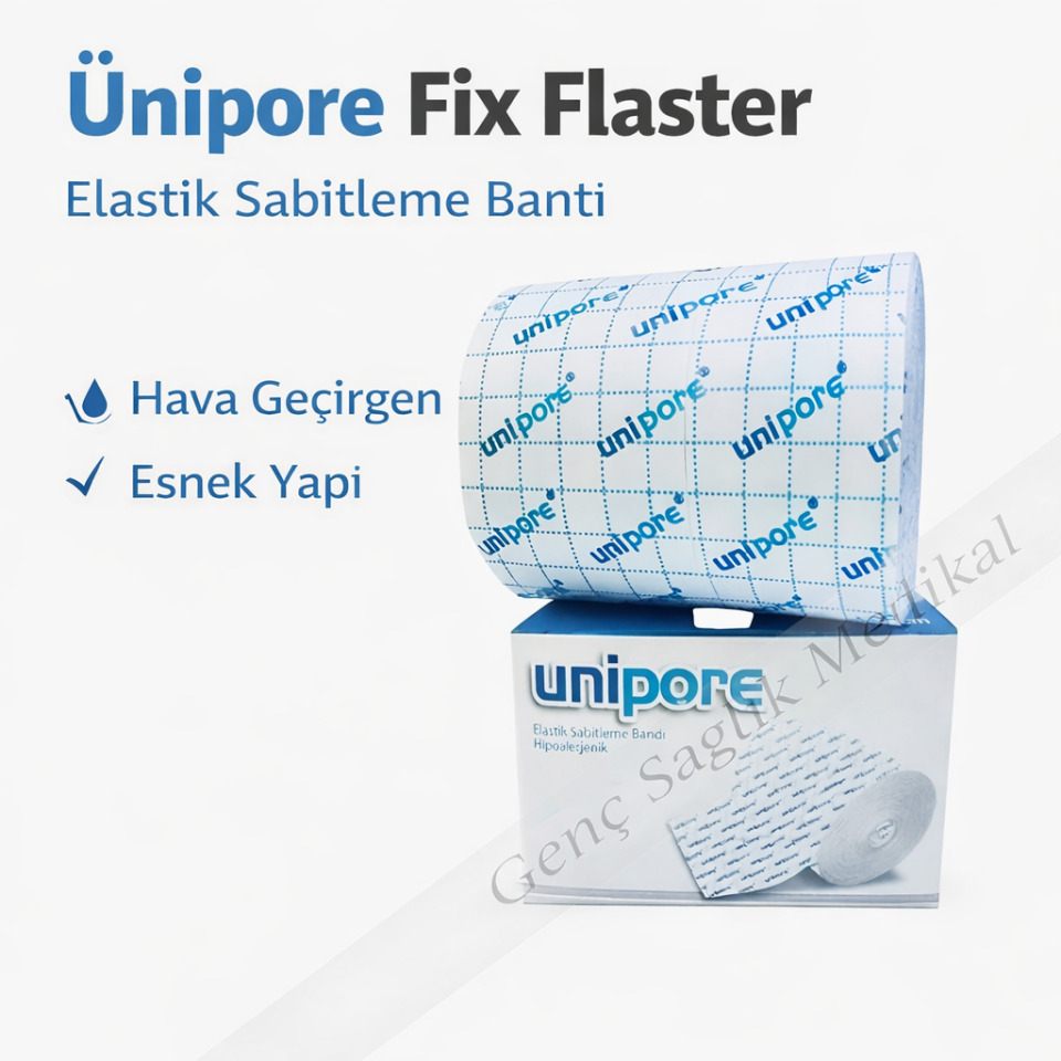 Unipore Elastik Flaster 10m x 10cm | Sabitleme Bandı