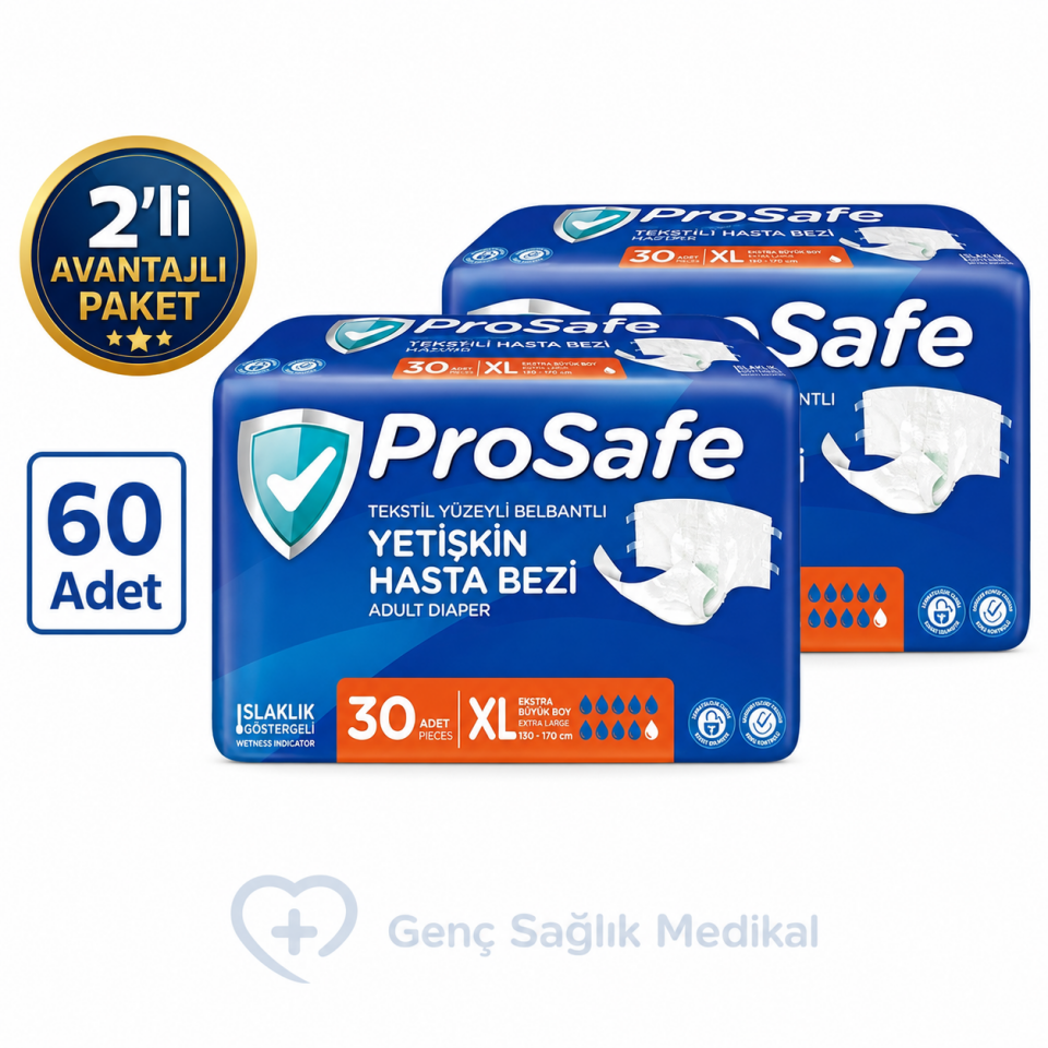 Prosafe Belbantlı Hasta Bezi 60'Lı Paket