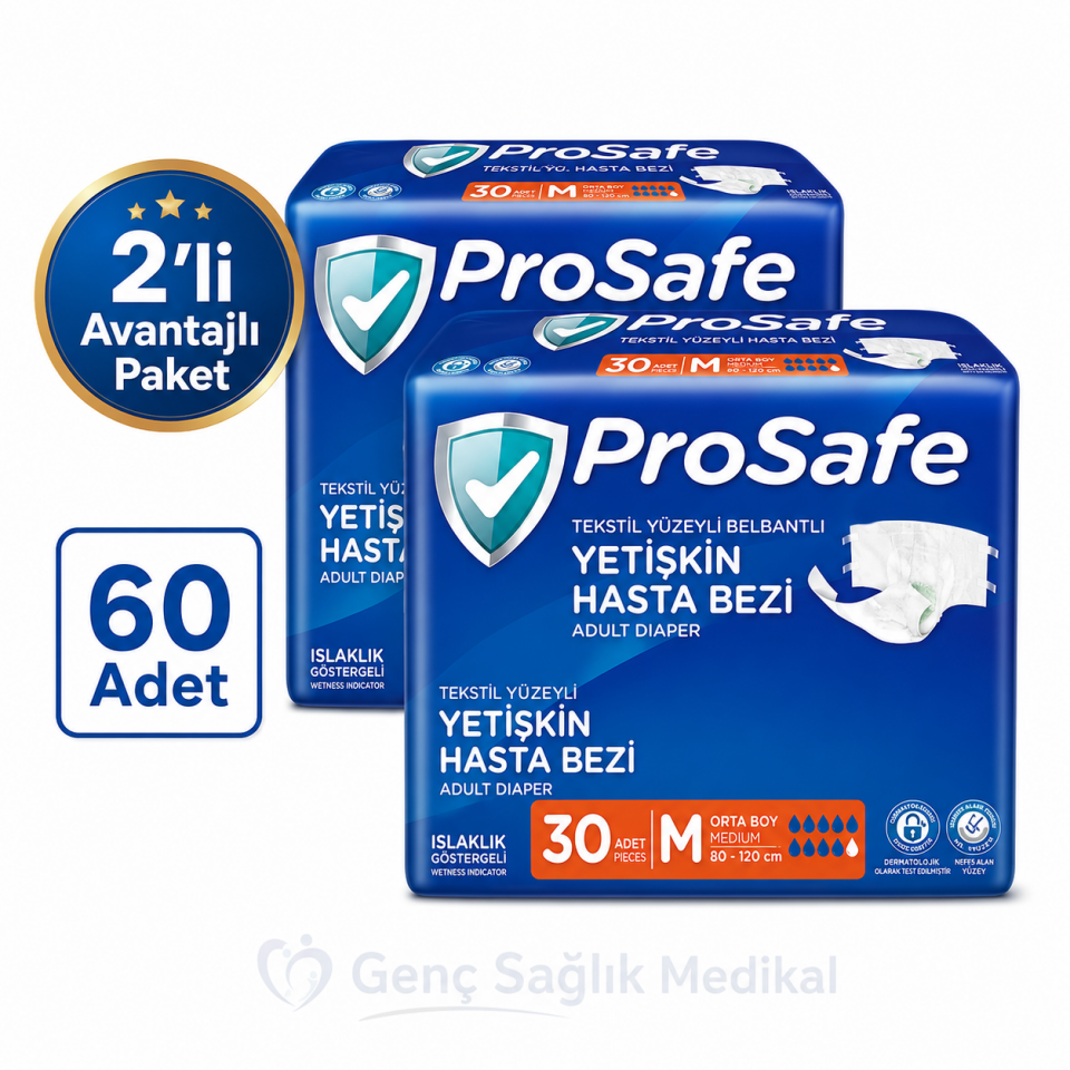 Prosafe Belbantlı Hasta Bezi 60'Lı Paket