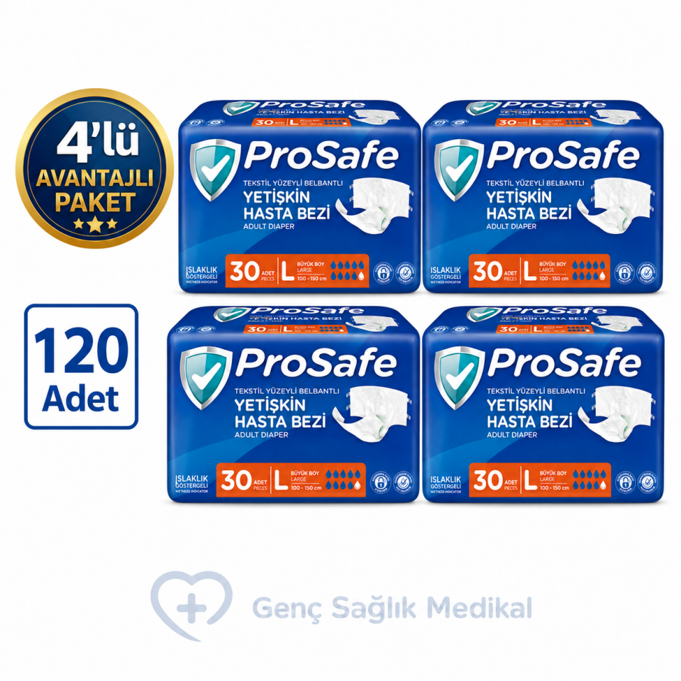 Prosafe Belbantlı Hasta Bezi 120'Li Paket