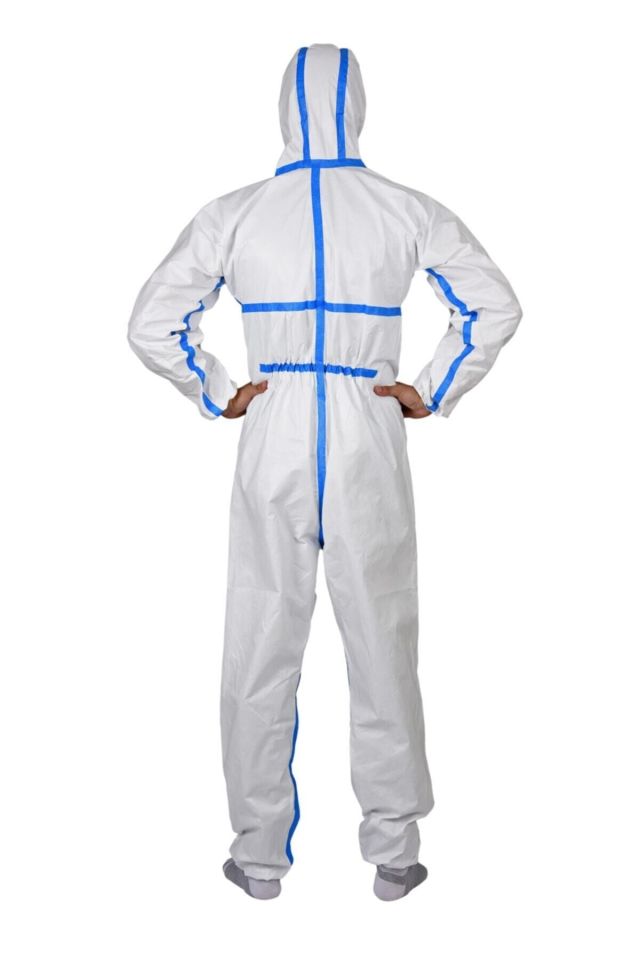 Tek Kullanımlık,Şeritli,Laminalı Tulum 55gr (50 Adet)L BEDEN