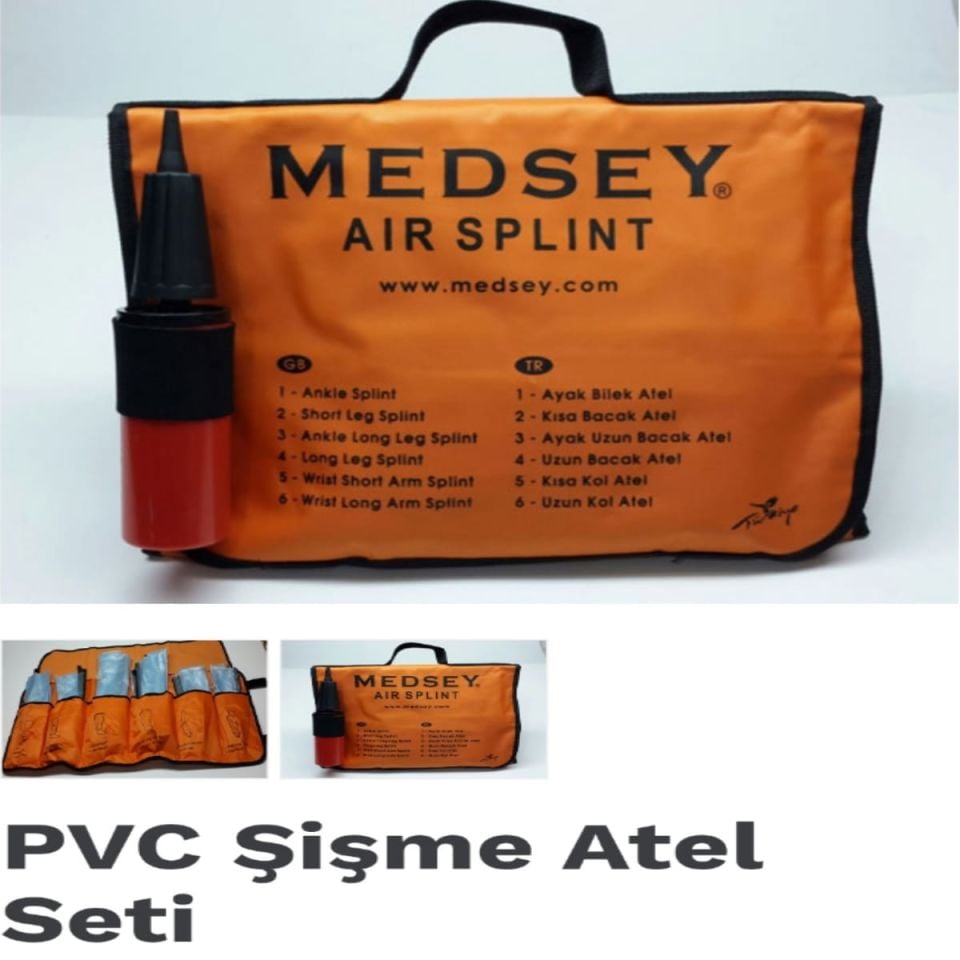 Şişme Atel Seti,Ilk Yardım Kırık Çıkık Destek Atel Çantası