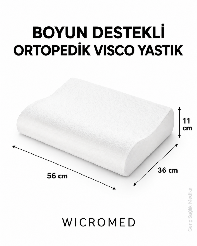 Wicromed Visco Ortopedik Boyun Yastığı 56x36x11 cm