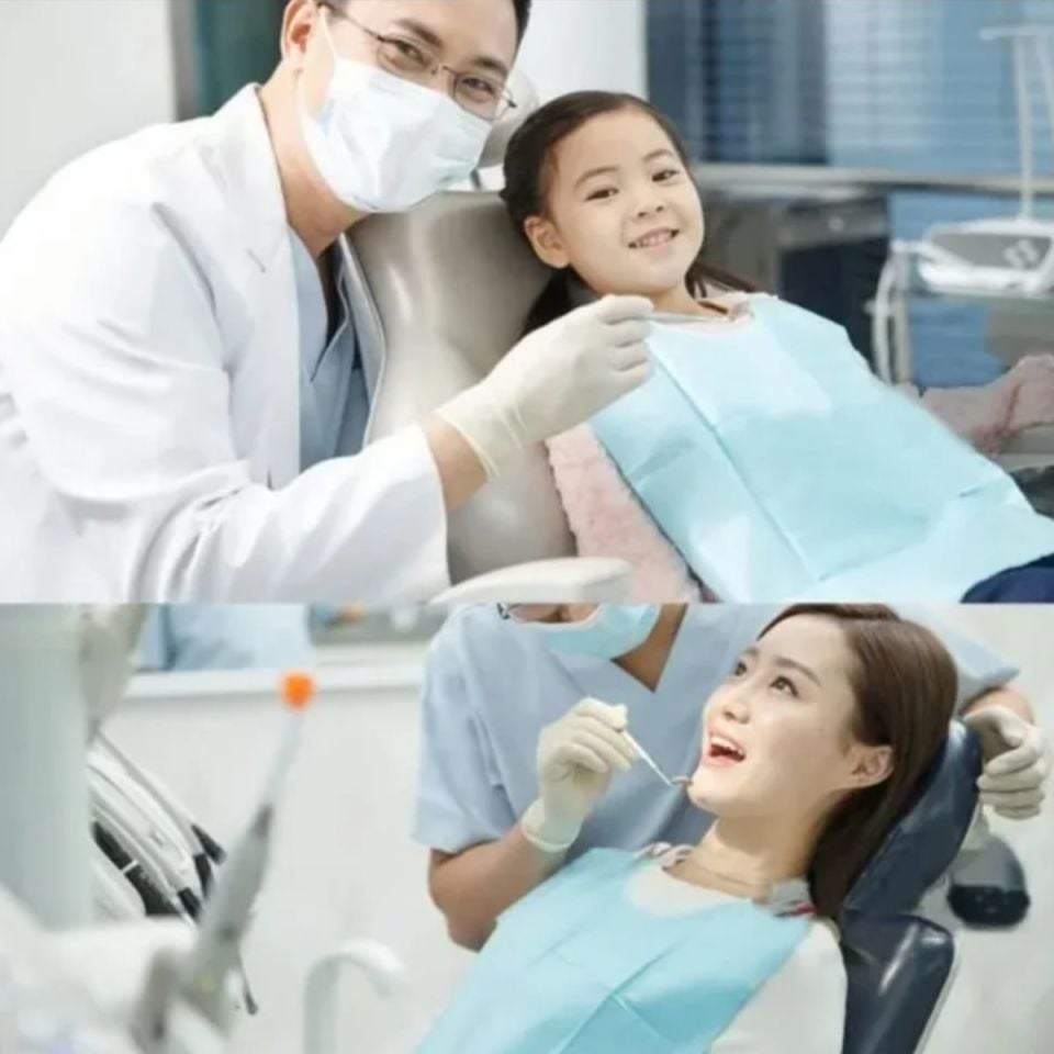 Dişçi Hasta Önlüğü,Tek Kullanımlık,Dental Önlük(80 YAPRAK)