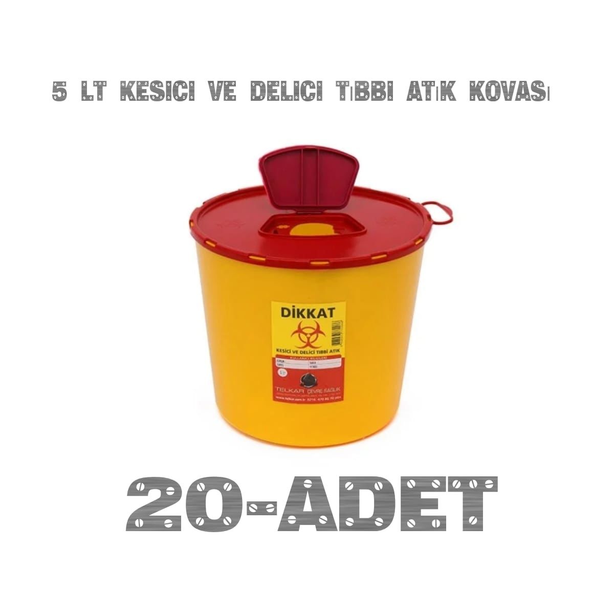 SHARP BOX,Kesici ve Delici Tıbbı Atık Kovası (5 lt -20 Adet)