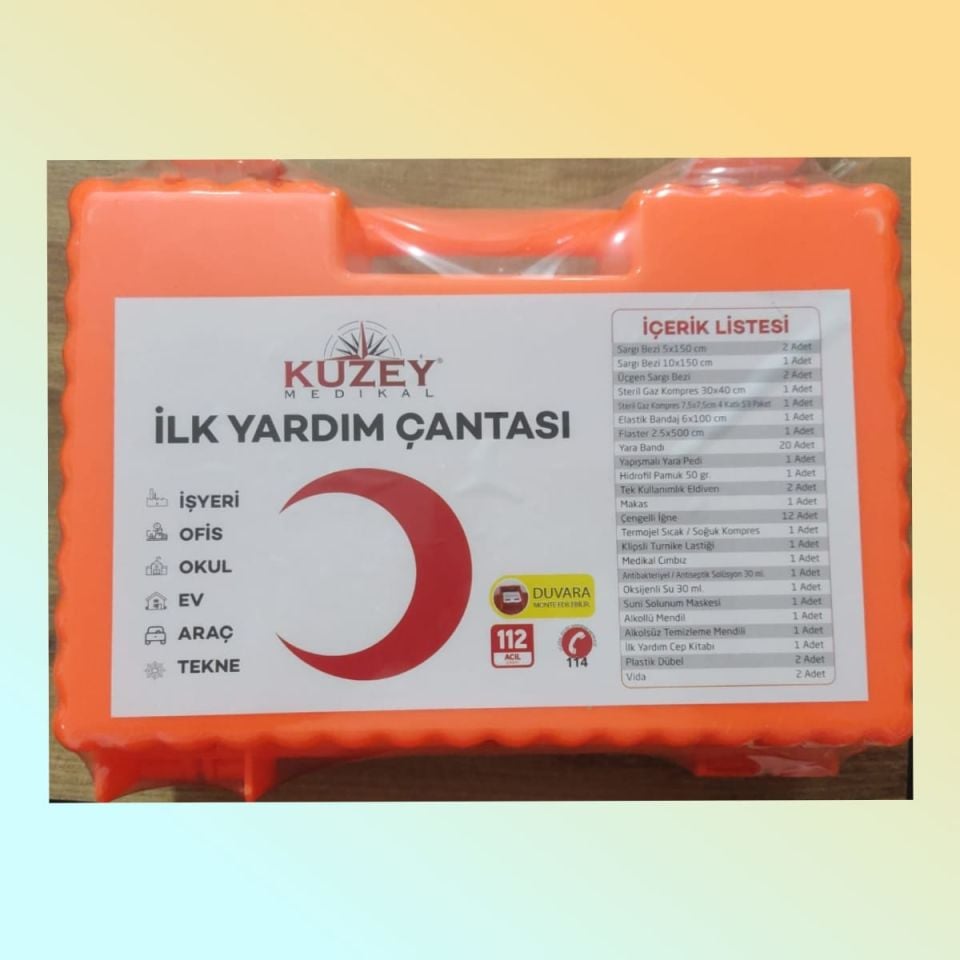 İlk Yardım Çantası yönetmeliğe Uygun İlk Yardım Seti  Duvar tipi