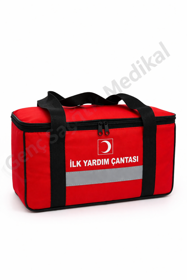 Ilk Yardım Çantası Kırmızı Cepsiz (45x25x20)