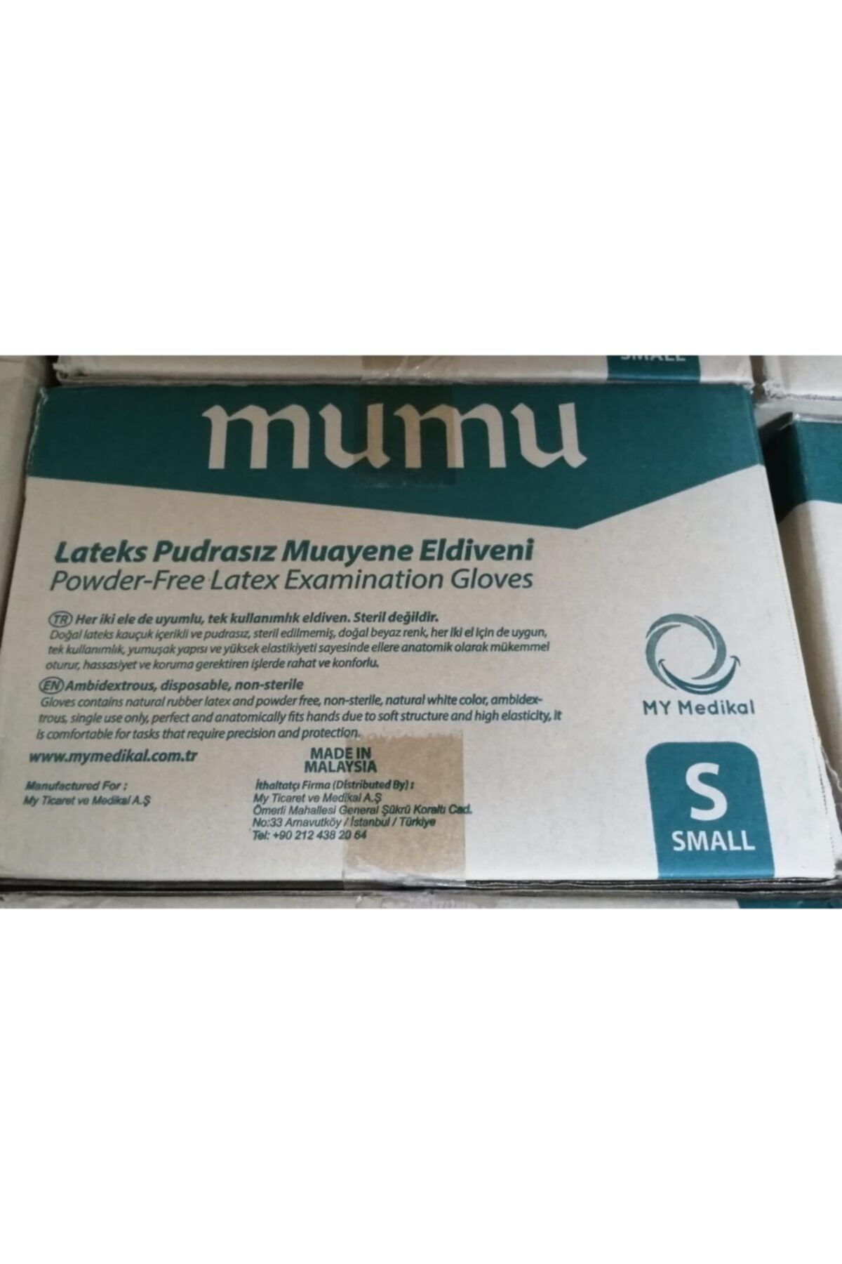 Mumu Lateks Pudrasız Eldiven S Beden 1 Koli 20 Kutu