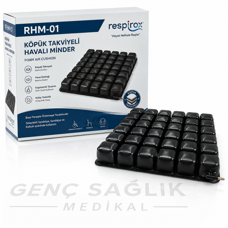Köpük Takviyeli Havalı Minder – Bası Yarası Oturma Minderi RHM-01