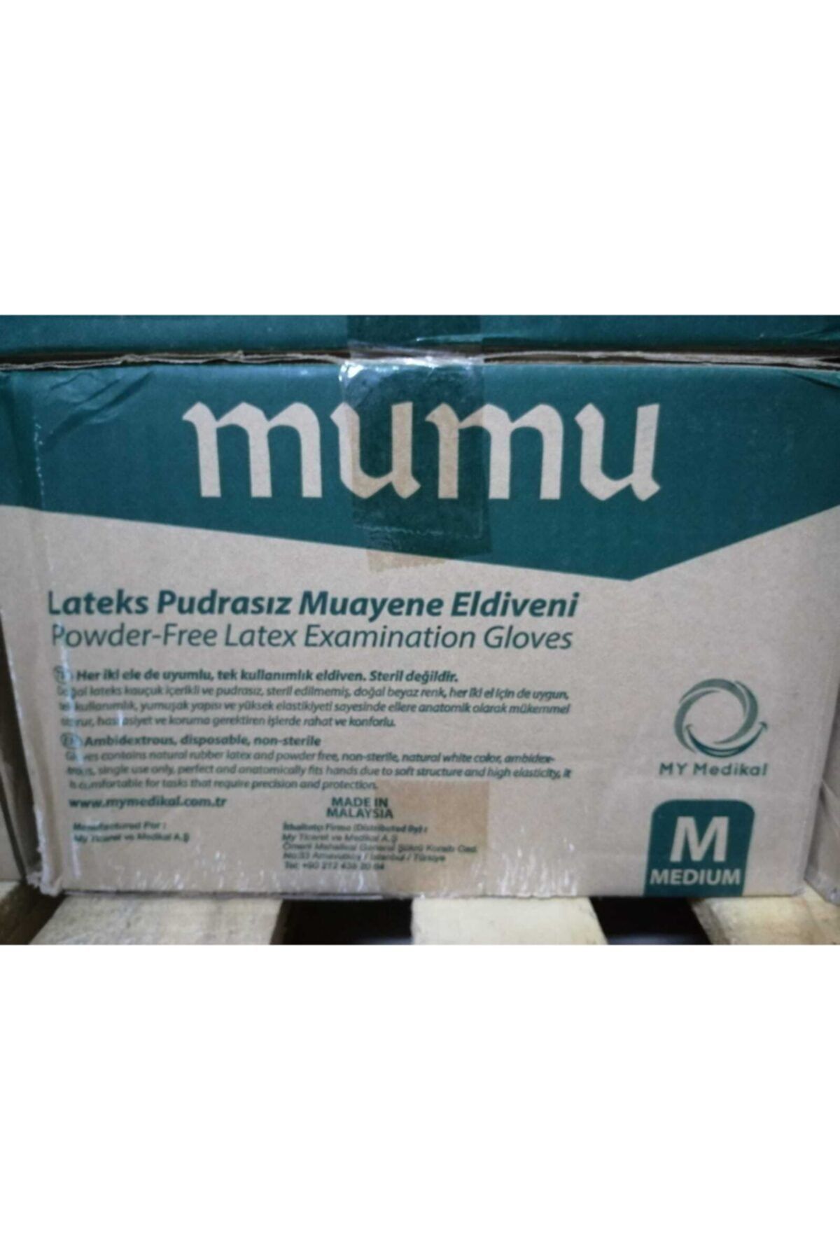 Mumu Lateks Pudrasız Eldiven M Beden 1 Koli 20 Kutu