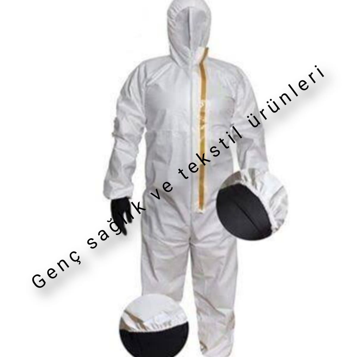 Tek Kullanımlık Tela Tulum Laminalı 45 GR (10 Adet)L BEDEN