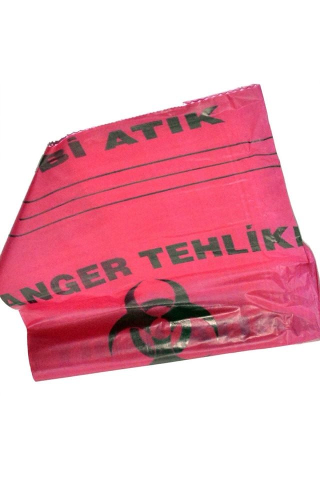 Tıbbı Atık Çöp Poşeti (80x110 Cm) Jumbo Boy 1-Koli